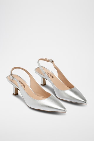 Escarpins en cuir - Argenté