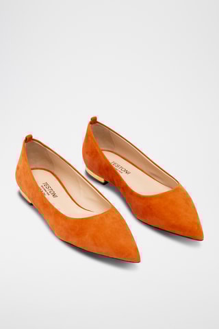 Ballerines en cuir - Orange
