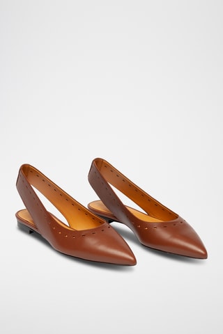 Slingback en cuir - Marron