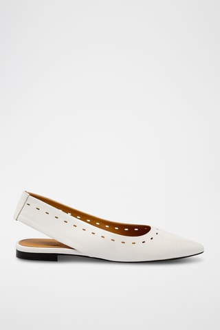 Slingback en cuir - Blanc