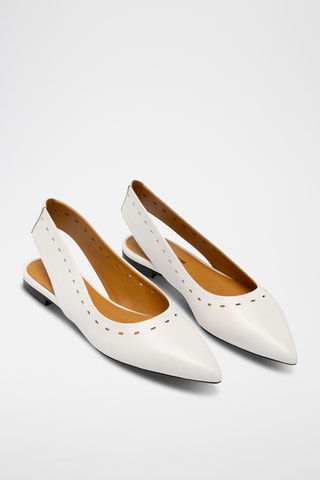 Slingback en cuir - Blanc