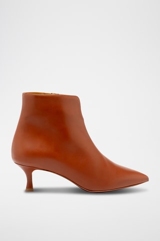 Bottines montantes en cuir - Camel