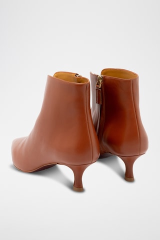 Bottines montantes en cuir - Camel