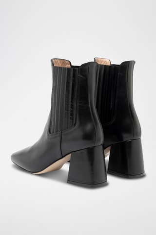 Bottines montantes en cuir - Noir