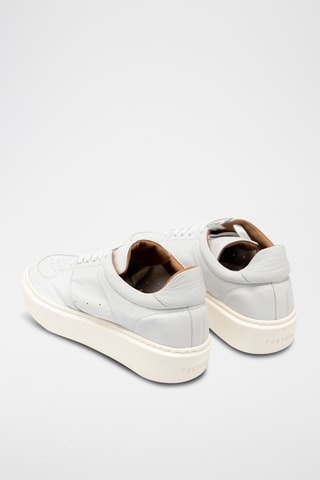 Sneakers plateformes en cuir - Blanc