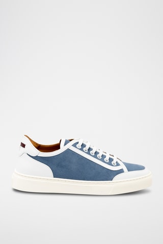Sneakers en cuir - Bleu et blanc