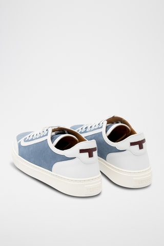 Sneakers en cuir - Bleu et blanc