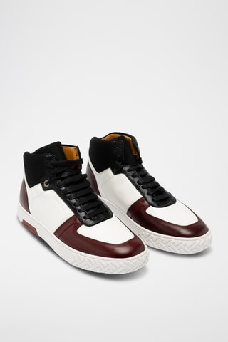 Sneakers montantes en cuir - Blanc