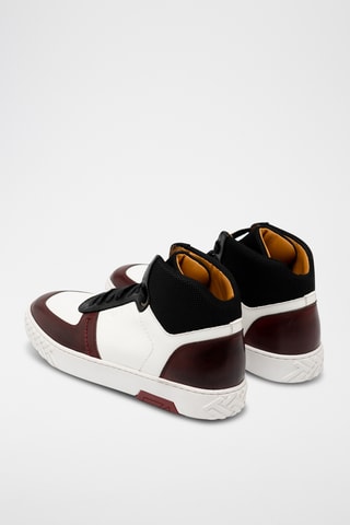 Sneakers montantes en cuir - Blanc