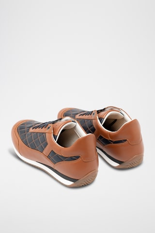 Sneakers en cuir - Marron et bleu marine