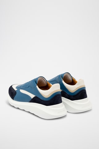 Sneakers slip-on en cuir - Bleu