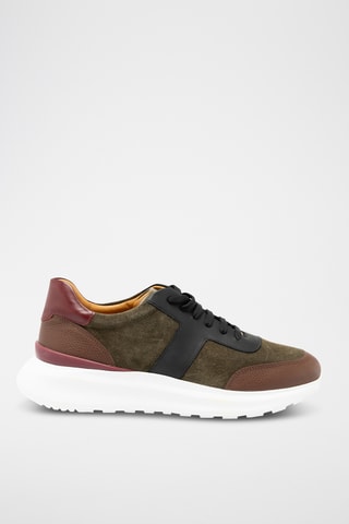 Sneakers plateformes en cuir - Vert