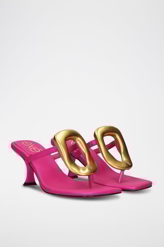 Mules à talons Sissy - Fuchsia
