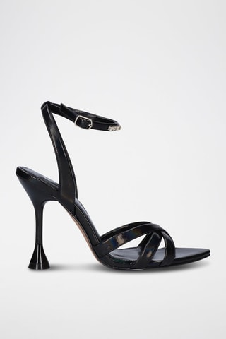 Sandales à talons vernies Sofi - Noir
