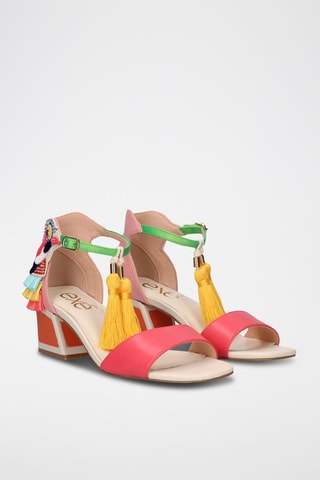 Sandales à talons Luisa - Rose et orange
