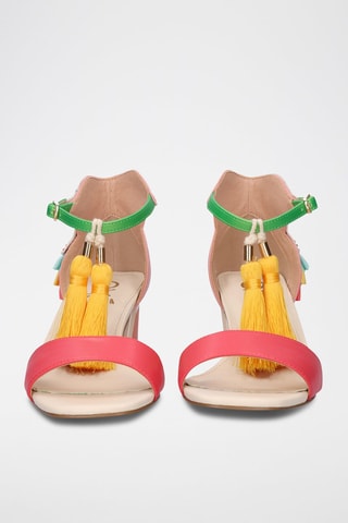 Sandales à talons Luisa - Rose et orange