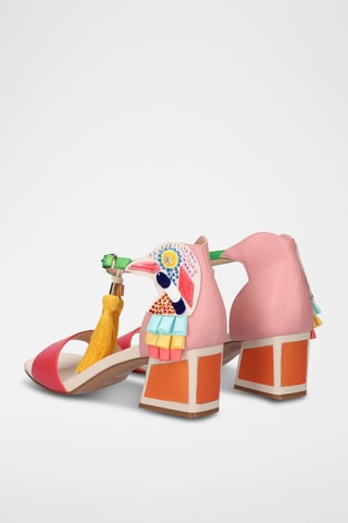 Sandales à talons Luisa - Rose et orange