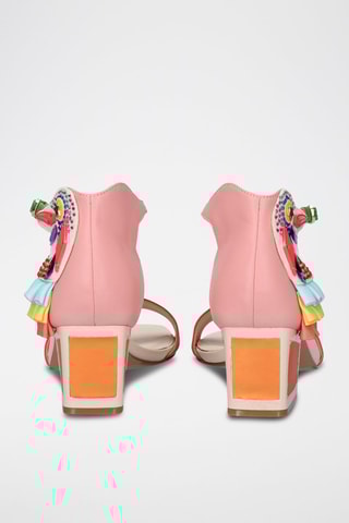 Sandales à talons Luisa - Rose et orange