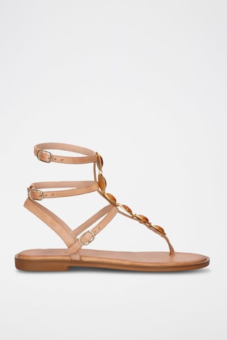 Spartiates en cuir Chios - Beige