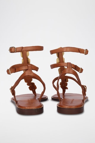 Spartiates en cuir Chios - Camel