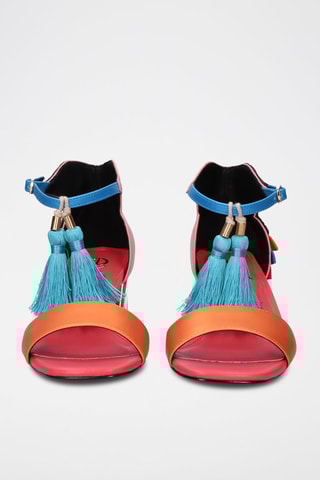 Sandales à talons Luisa - Rose et orange