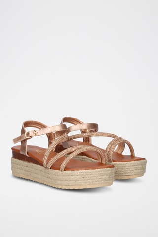 Sandales plateformes - Doré rose