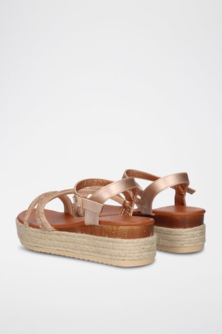 Sandales plateformes - Doré rose