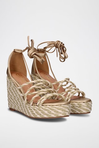 Sandales compensées - Beige