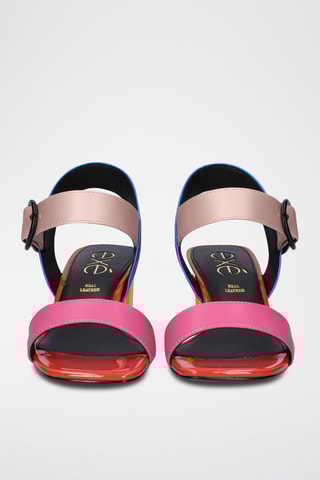 Sandales à talons - Fuchsia et bleu