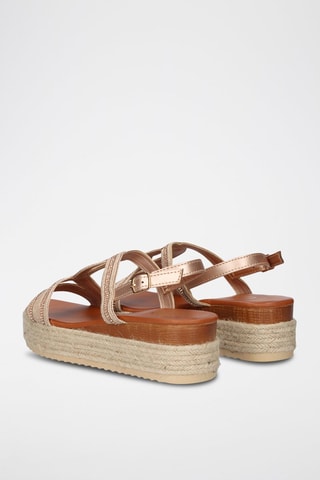 Sandales plateformes - Doré rose