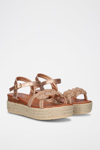 Sandales plateformes - Doré rose