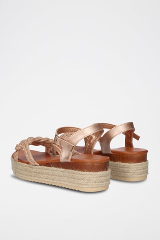 Sandales plateformes - Doré rose