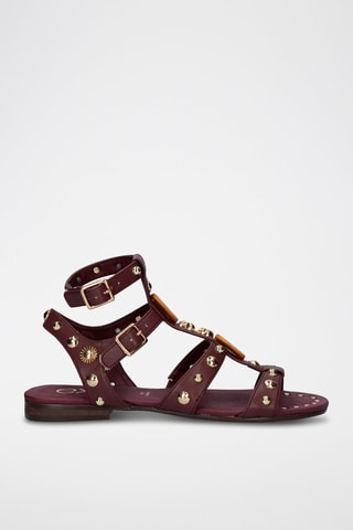 Spartiates en cuir - Chocolat