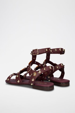 Spartiates en cuir - Chocolat