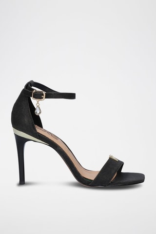 Sandales à talons - Noir et doré