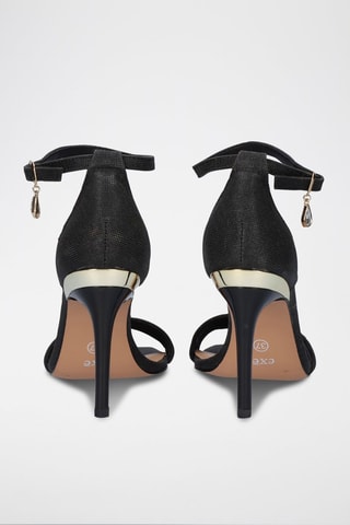 Sandales à talons - Noir et doré