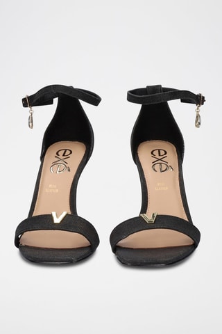 Sandales à talons - Noir et doré