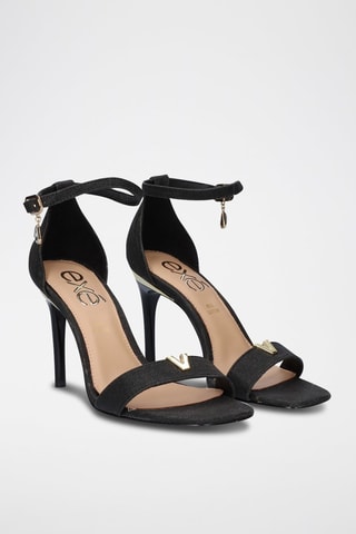 Sandales à talons - Noir et doré