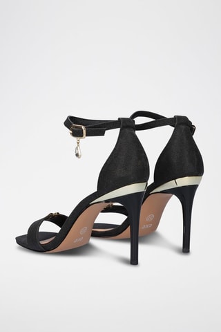 Sandales à talons - Noir et doré