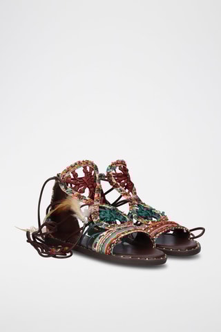 Sandales - Vert et rouge