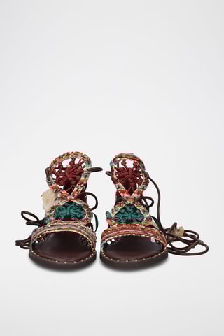 Sandales - Vert et rouge