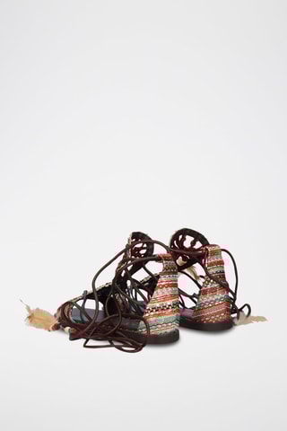 Sandales - Vert et rouge