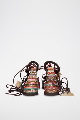 Sandales - Vert et rouge