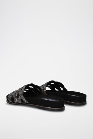 Sandales pailletées - Noir