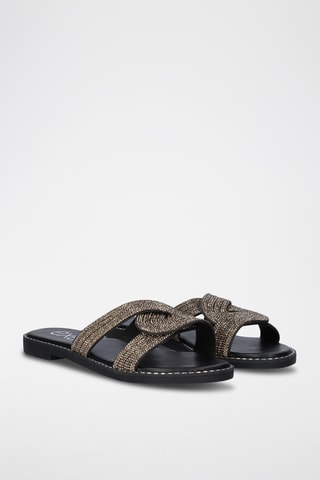 Sandales pailletées - Noir