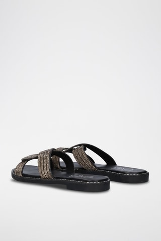 Sandales pailletées - Noir