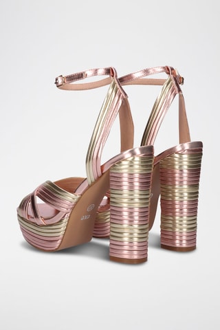 Sandales à talons - Doré rose
