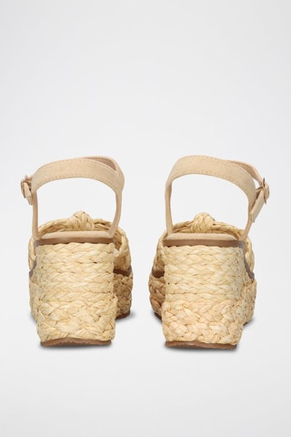 Sandales compensées - Beige