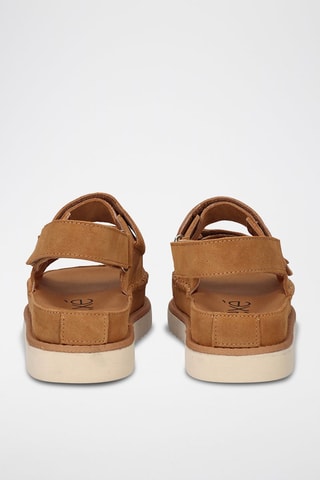 Sandales plateformes en cuir - Camel