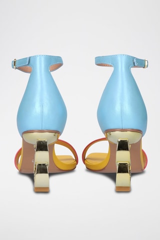 Escarpins - Turquoise et rose